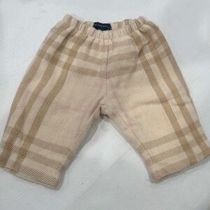 Burberry plaid 6 months cotton lined wool pants